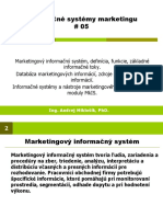 ISM Prednáška 05 Marketingový Informačný Systém