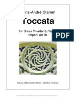 Toccata For Brass Quartet Organ Timpani Ad Lib