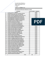 Training Schedule Matrix