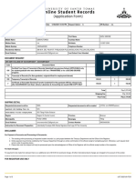 Online Student Records Application Form