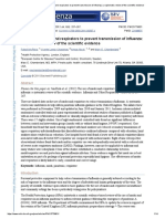 The Use of Masks and Respirators To Prevent Transmission of Influenza - A Systematic Review of The Scientific Evidence