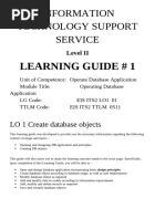 Learning Guide # 1: Information Technology Support Service