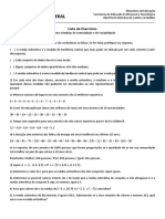 Lista de Exercícios - Centralidade e Variabilidade