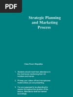 Strategic Planning and Marketing Process