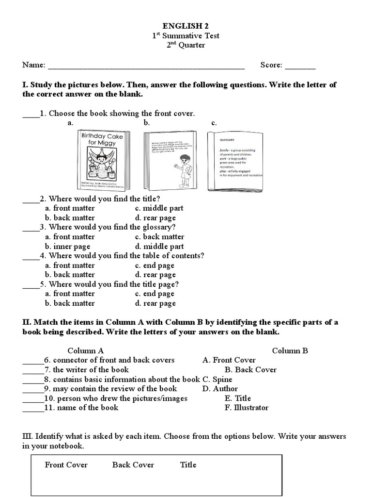 English 2 St1 q2 | PDF
