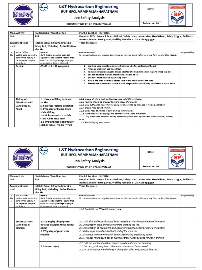 L&T Hydrocarbon Engineering: Ruf-Hpcl-Vrmp-Visakhapatnam Job Safety ...