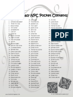 D-Percent - 100 Fantasy NPC Pocket Contents