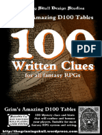 100 Written Clues For All Fantasy RPGs
