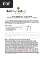 Download HEALTH BENEFITS TO CHILDREN FROM CONTACT WITH THE OUTDOORS  NATURE by Children  Nature Network Resource Library SN54578323 doc pdf