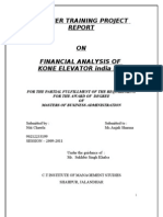 Financial Analysis of Kone Elevator