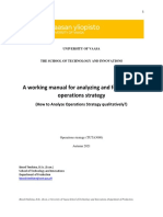 Working Manual - How To Analyze Operations Strategy Qualitatively