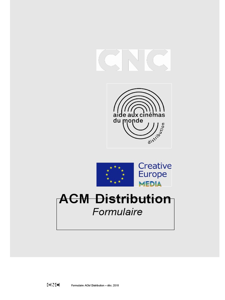 Formulaire ACM Distribution 2018 | PDF | Vidéo à la demande | Économie