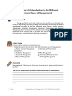 Introduction to Management's Functional Areas