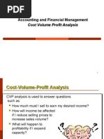 Accounting and Financial Management: Cost Volume Profit Analysis