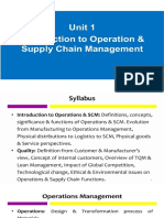 Unit 1 Introduction To Operations N Supply Chain Management