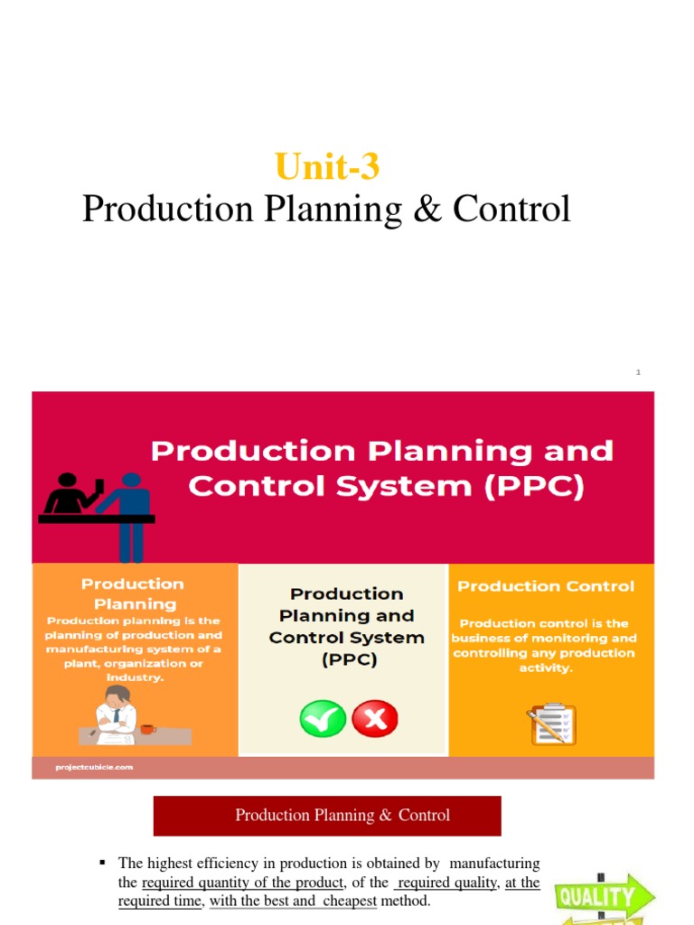 Production Planning and Control: An Overview | PDF | Moving Average