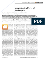 A Case of Neuropsychiatric Effects of Pre-Eclampsia / Eclampsia