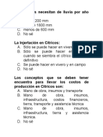 Preguntas para Eca Diagnostico en Citricos