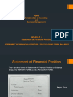 Statement of Financial Position: Abm 5 Fundamentals of Accounting and Business Management 2