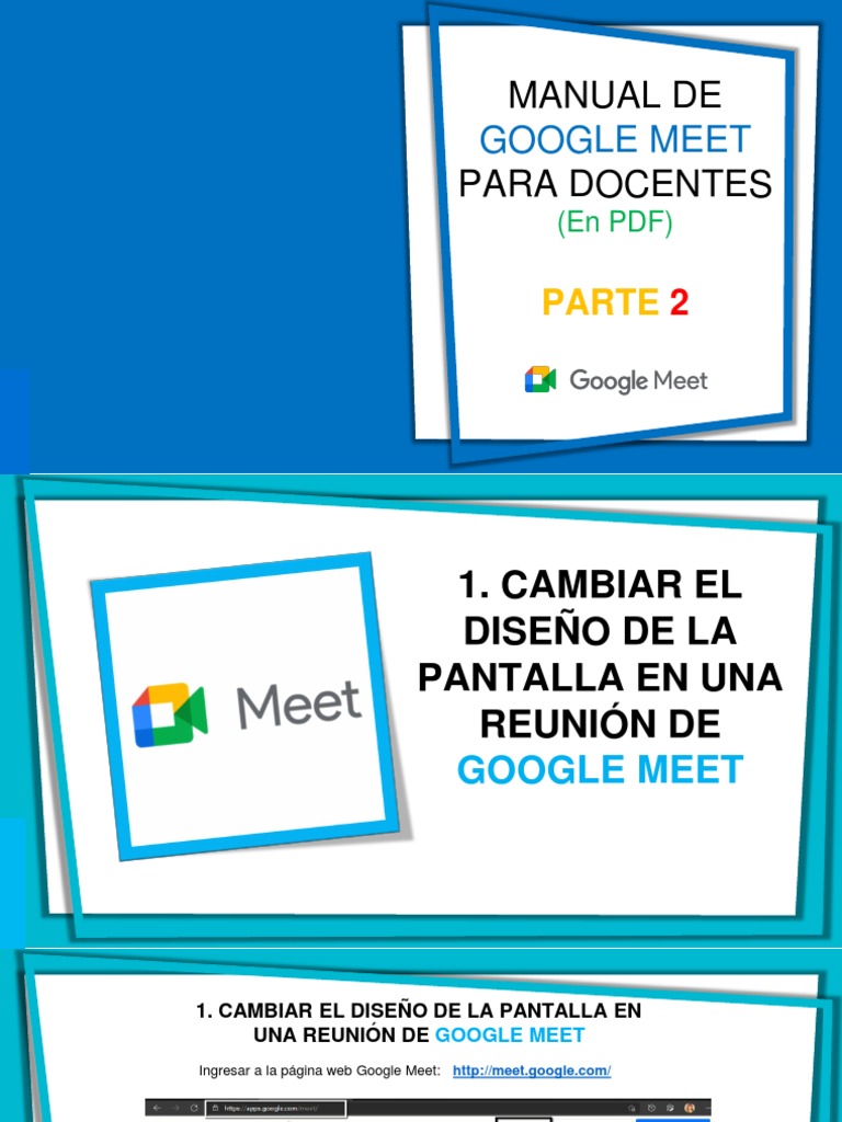 Guía Google Meet para Docentes | PDF | Desarrollo de software ...