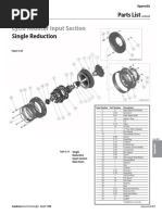 Cyclo Reducer Input Section: Parts List