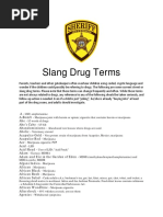 Slang Drug Terms