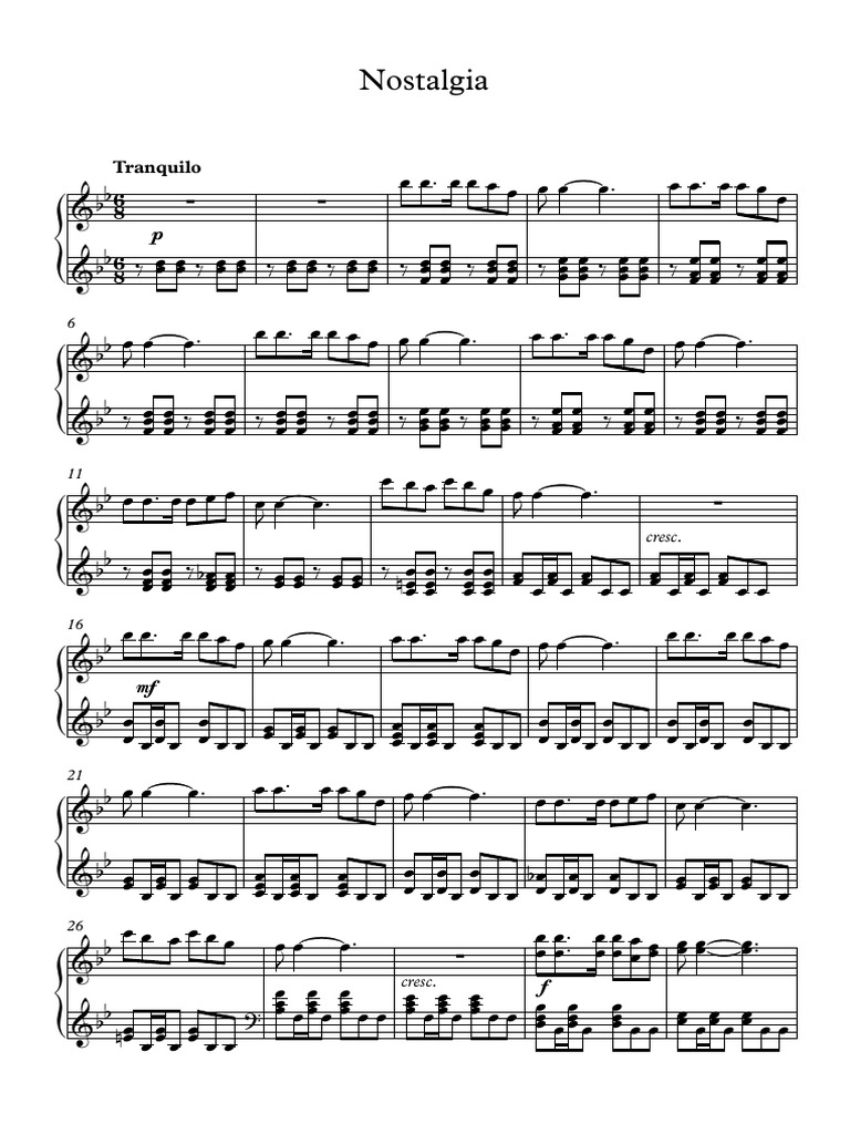Nostalgia - Partitura Completa | PDF | Ouverture (échecs) | Échecs