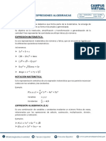 Algebra 3ero - EXPRESIONES ALGEBRAICAS - II Dossier