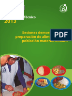 Documento Técnico Sesiones Demostrativas de Preparacion de Alimentos Para La Poblacion Materno Infantil