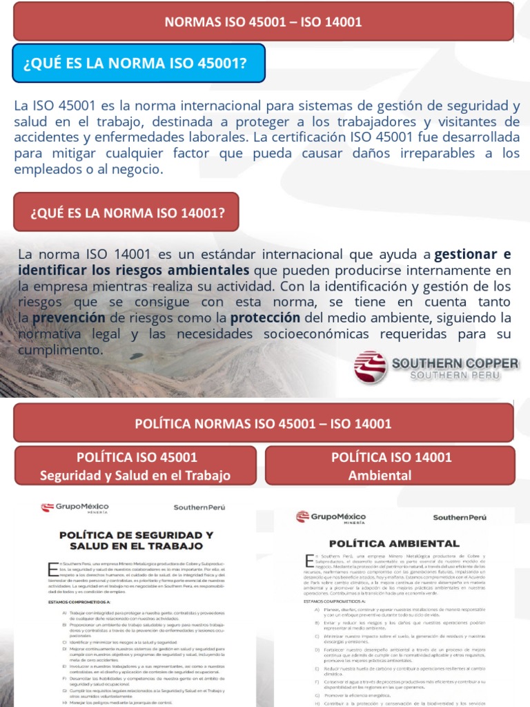 Normas ISO 45001 y 14001 en Honduras | PDF | Riesgo | Entorno natural