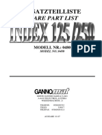 Gannomat Index125-250 - spare parts