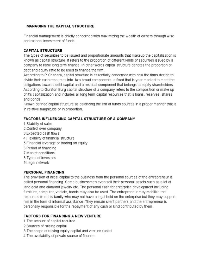 Capital Structure and Financing Strategies | PDF | Corporate Finance ...