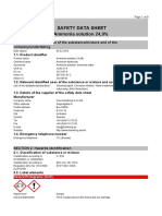 Safety Data Sheet Ammonia Solution 24,9%