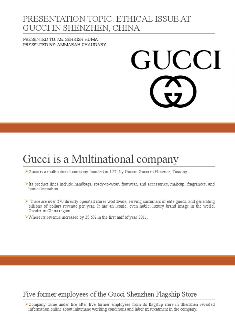 gucci employee online store
