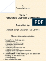 A Presentation On: "OUM " " (Ovonic Unified Memory) "