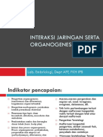 Interaksi Jaringan Serta Organogenesis