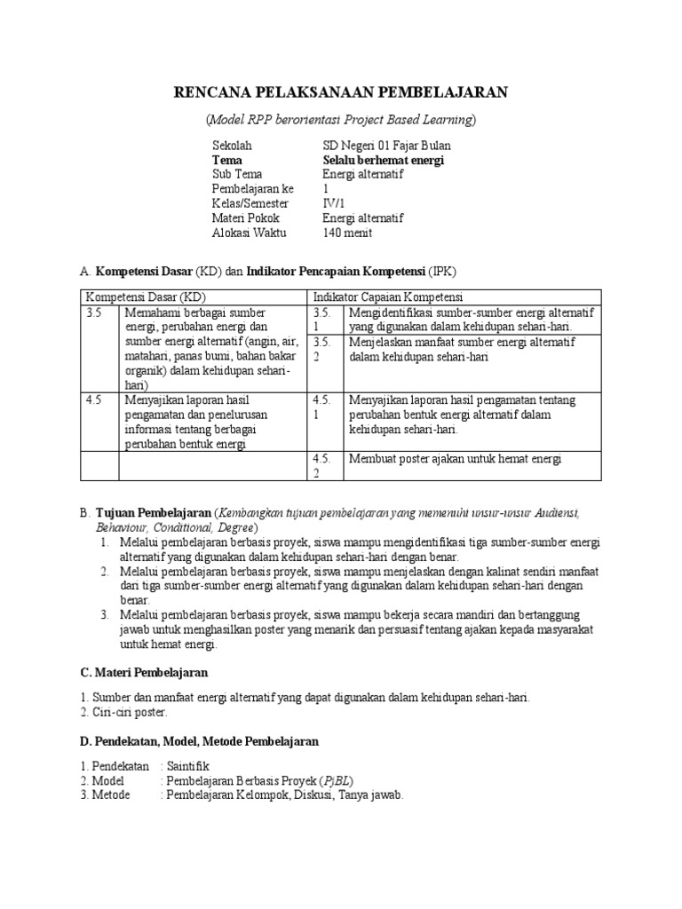 Template RPP | PDF