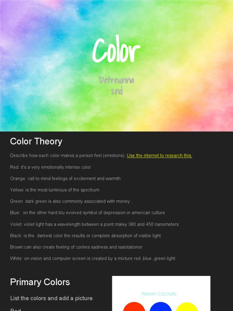 Understanding Color Emotions and Theory | PDF | Color | Red