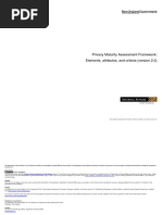 Privacy Maturity Assessment Framework: Elements, Attributes, and Criteria (Version 2.0)