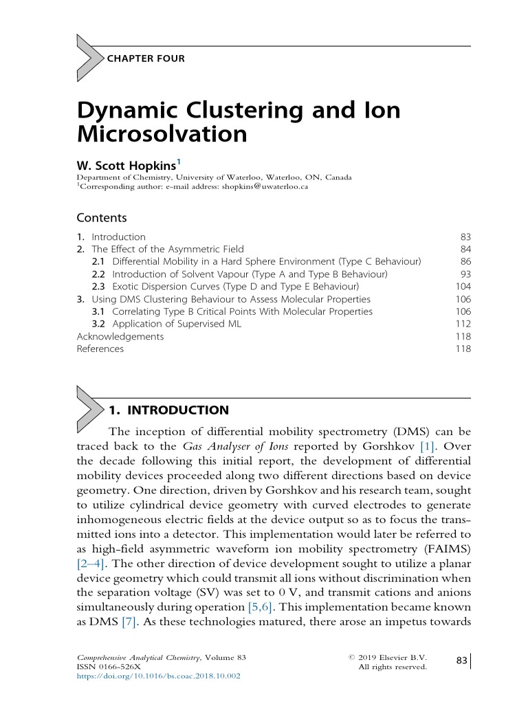 Dynamic Clustering in Ion Mobility Spectrometry | PDF | Gases | Viscosity