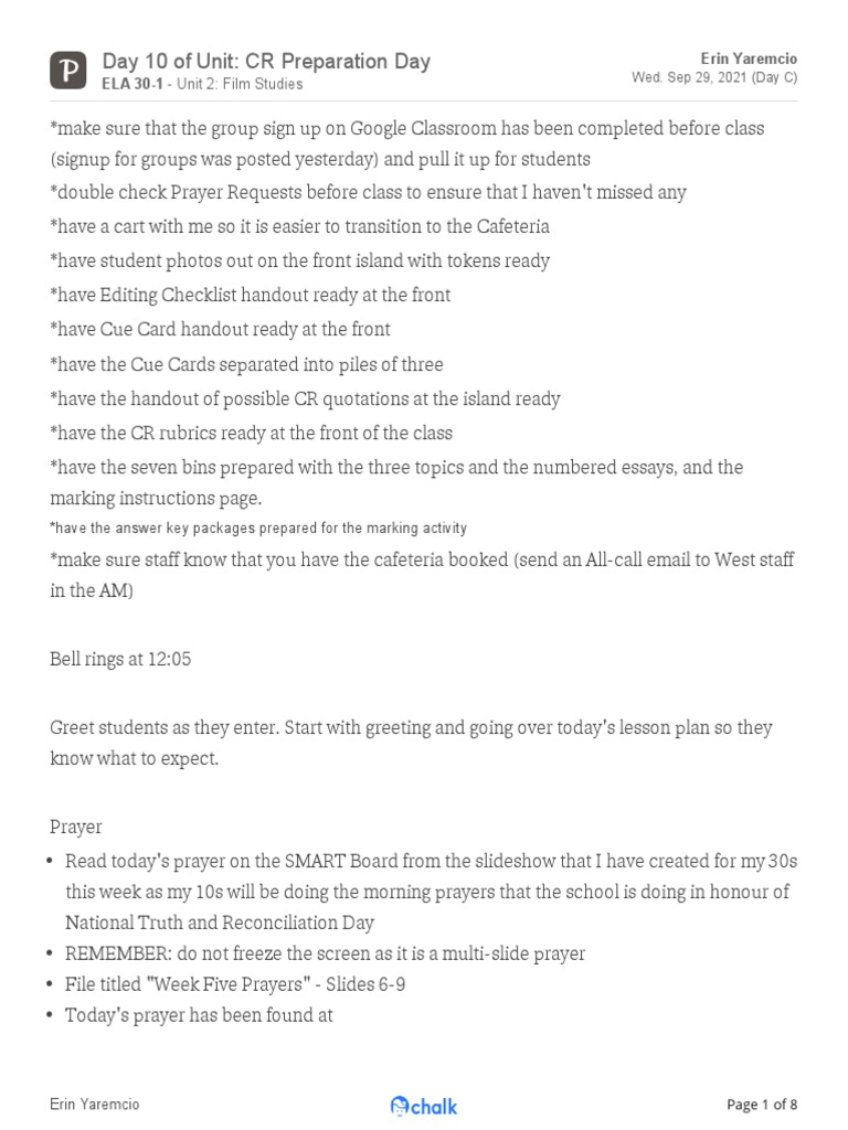 Erin yaremcio planboard lesson sep 29 2021 ela 30 1 pdf essays