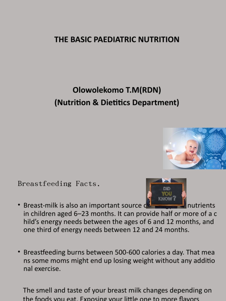 Essential Pediatric Nutrition Insights | PDF | Breast Milk | Breastfeeding