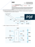 Examen Parcial de Resistencia de Materiales 1