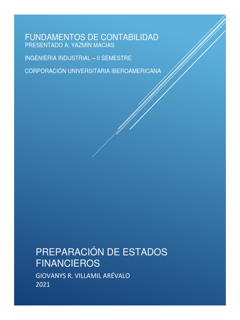 Preparación de Estados Financieros | PDF | Estado financiero | Contabilidad