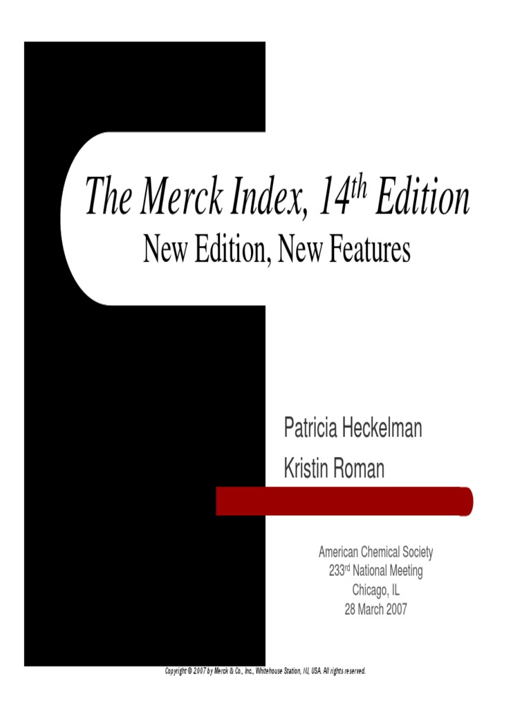 The Merck Index, 14 Edition The Merck Publishing Group (PDFDrive)
