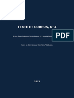 Texte & Corpus VOLUME - JLC09