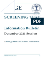 Screening Test: Information Bulletin