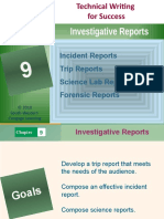 Incident Reports Trip Reports Science Lab Reports Forensic Reports