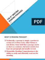 What is a Reading Passage? Types, Levels & Questions
