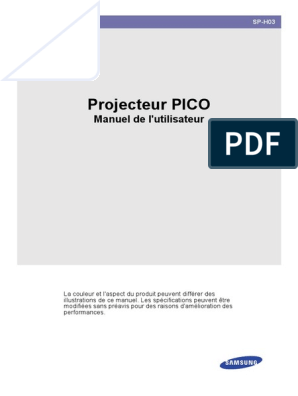 Pico Projecteur Samsung PICO LED SP-H03 avec batterie et lecteur